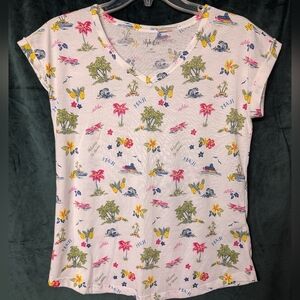 Style & Co. Multicolor Floral Welcome To Hawaii Maui Top